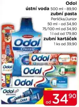 TOP drogerie Odol ústní voda a zubní pasta nabídka