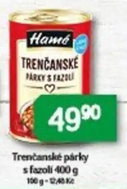 Brněnka Hamé trenčanské párky s fazolí nabídka