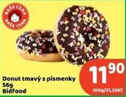 Brněnka Bidfood Donut tmavý s písmenky nabídka