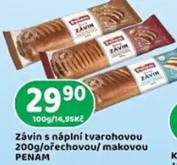 Brněnka Penam závin s náplní tvarohovou 200g/ořechovou/makovou nabídka