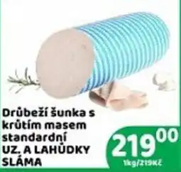 Brněnka Drůbeží šunka s krůtím masem standardní UZ. A LAHŮDKY SLÁMA nabídka