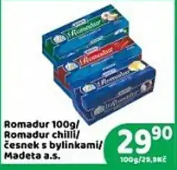 Brněnka Romadur česnek s bylinkami nabídka