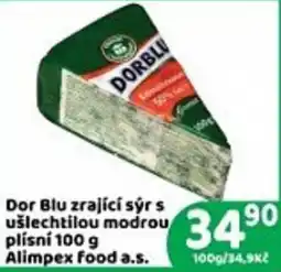 Brněnka Dor Blu zrající sýr s ušlechtilou modrou plísní nabídka