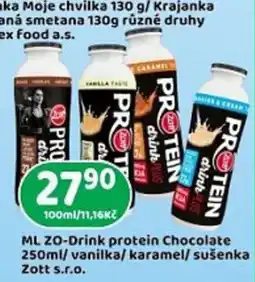 Brněnka Zott protein drink nabídka