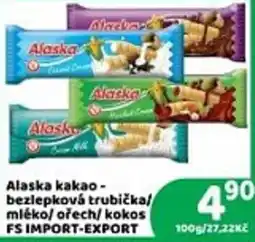 Brněnka Alaska kakao - bezlepková trubička/ mléko/ ořech/ kokos nabídka