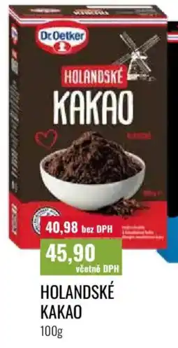 Ratio Dr Oetker holandské kakao nabídka