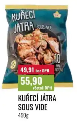 Ratio Kuřecí játra sous vide nabídka
