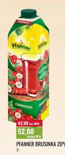 Ratio Pfanner brusinka 20% nabídka