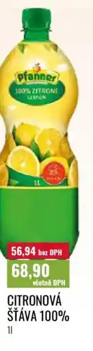 Ratio Pfanner citronová šťáva 100% nabídka