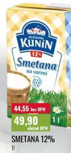 Ratio Kunin Smetana 12% nabídka