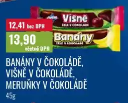 Ratio Banány v čokoládě, višně v čokoládě, meruňky v čokoládě nabídka