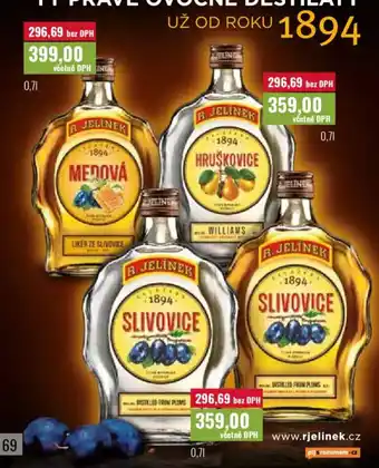 Ratio R Jelinek slivovice nabídka