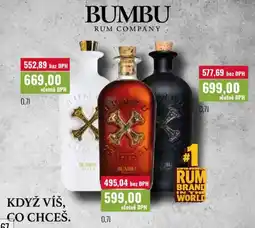 Ratio Bumbu rum nabídka