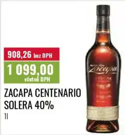Ratio Zacapa Centenario Solera 40% nabídka