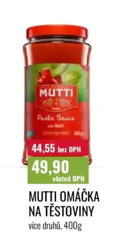 Ratio Mutti omáčka na těstoviny nabídka