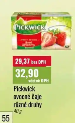 Ratio Pickwick ovocné čaje nabídka