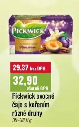 Ratio Pickwick ovocné čaje s kořením nabídka