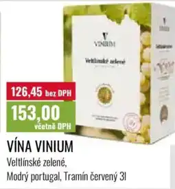 Ratio Vína vinium veltlínské zelené nabídka