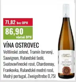 Ratio Vína ostrovect nabídka