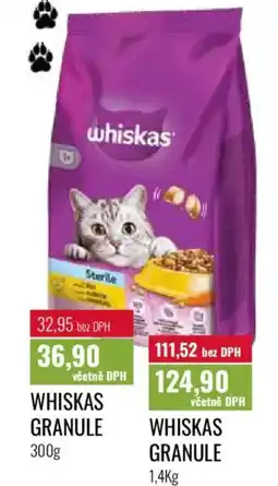 Ratio Whiskas granule nabídka