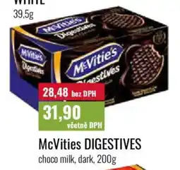 Ratio McVities digestives choco milk, dark nabídka