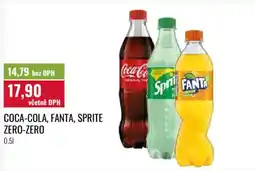 Ratio Coca-Cola, Fanta, Sprite Zero-Zero nabídka
