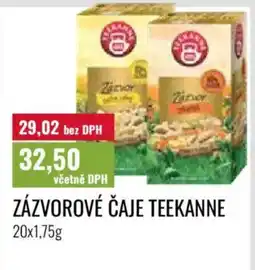 Ratio Teekanne zázvorové čaje nabídka