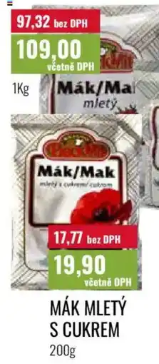 Ratio Mák/Mak mletý s cukrem nabídka