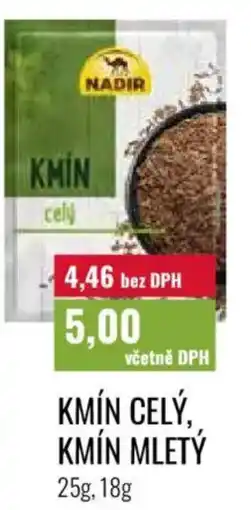 Ratio Nadir kmín celý, kmín mletý nabídka