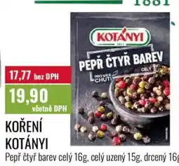 Ratio Koření Kotányi nabídka