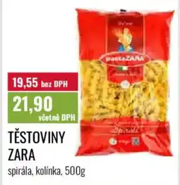Ratio Zara těstoviny nabídka