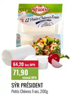 Ratio Sýr président petits chèvres frais nabídka