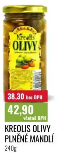 Ratio Kreolis olivy plněné mandlí nabídka