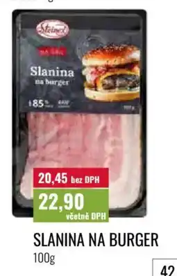 Ratio Steinex slanina na burger nabídka
