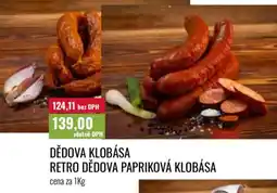 Ratio Dědova klobása retro dědova papriková klobása nabídka
