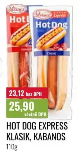 Ratio Steines hot dog express klasik, kabanos nabídka