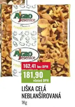 Ratio Liška celá neblanšírovaná nabídka