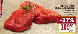 Billa Vepřový steak z krkovice bez kosti barbecue nabídka