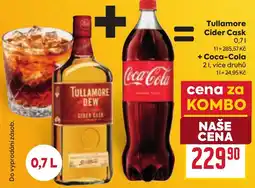 Billa Tullamore Dew Cider Cask + Coca-Cola nabídka