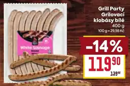 Billa Grill Party Grilovací klobásy bílé nabídka
