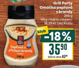 Billa Billaparty omáčka pepřová s brandy nabídka