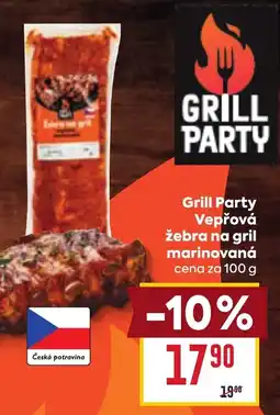 Billa Grill Party žebra na gril marinovaná nabídka
