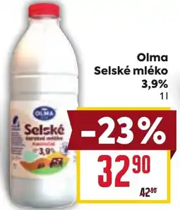 Billa Olma Selské mléko nabídka
