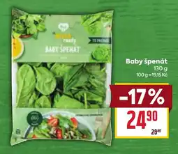 Billa Mila ready baby špenát nabídka