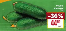 Billa Okurky snackové nabídka