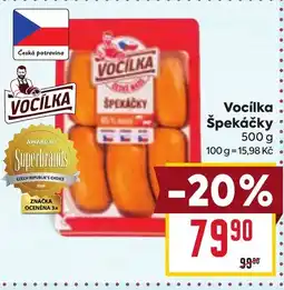 Billa Vocílka špekáčky nabídka