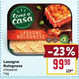 Billa Come a Casa lasagne bolognese nabídka