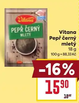 Billa Vitana pepř černý mletý nabídka