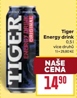 Billa Tiger Energy drink nabídka