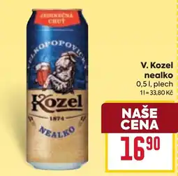Billa Kozel nealko nabídka
